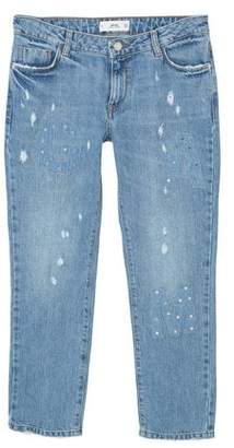 Mango Outlet OUTLET Text straight jeans