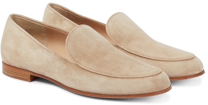 Beige Suede Womens Loafers | ShopStyle