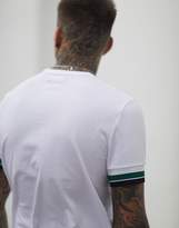 Thumbnail for your product : Fred Perry t-shirt with tipped rib cuff in white