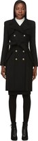 Thumbnail for your product : Balmain Black Wool Trench Coat