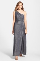 Thumbnail for your product : Alex Evenings Embellished One-Shoulder Jacquard Gown