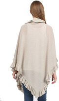 Thumbnail for your product : Minnie Rose Cashmere Ruffle Shawl in Moss Heather