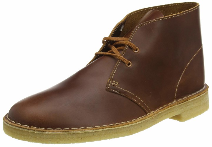 clarks desert boots brown leather