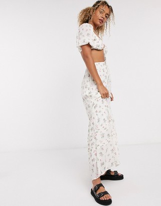Emory Park full maxi skirt in vintage floral co-ord