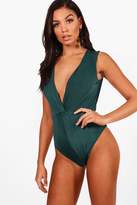 Thumbnail for your product : boohoo Knot Front Sleeveless Bodysuit