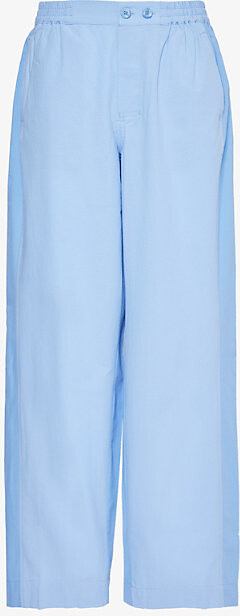 Hay Womens Sky Blue Duo Relaxed-Fit Mid-Rise Pyjama Trousers M/L