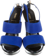 Thumbnail for your product : Fendi Woven Ankle Strap Sandals