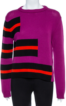 Fendi Purple Knitted Cashmere Sweater M
