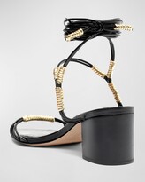 Thumbnail for your product : Schutz Amunet Beaded Ankle-Wrap Sandals