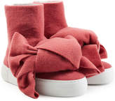 Thumbnail for your product : Joshua Sanders Felted Wool Platform Boots with Bows