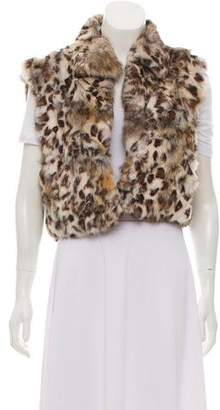 Adrienne Landau Printed Fur Vest