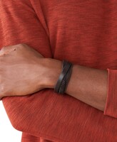 Thumbnail for your product : Fossil Men's Textured Brown Leather Wrist Wrap
