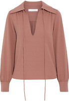 Thumbnail for your product : See by Chloe Textured-crepe Blouse