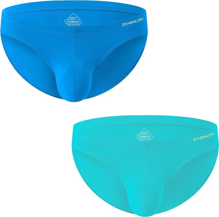 SUMABA Men's Underwear Briefs Stretch & Lightweight LowRise Hip Briefs