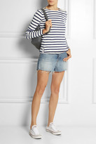 Thumbnail for your product : J.Crew Zip-detailed striped cotton top