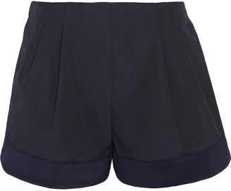 3.1 Phillip Lim Silk-trimmed cotton shorts