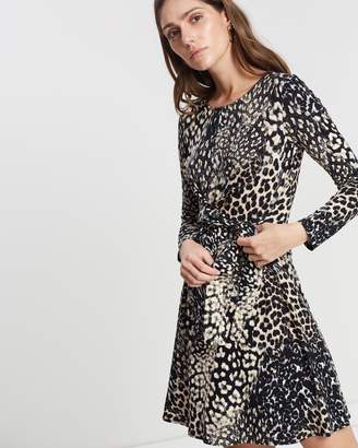 Dorothy Perkins Animal Print Fit-and-Flare Dress
