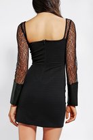 Thumbnail for your product : Urban Outfitters For Love & Lemons Vegan Leather-Sleeve Dress