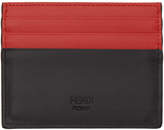 Thumbnail for your product : Fendi Black and Red Bag Bugs Card Holder