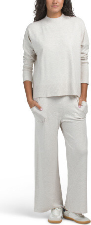 TJMAXX Mock Neck Sweater And Pants Set, Polyester/Viscose