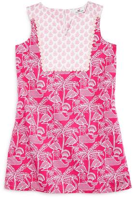 Vineyard Vines Girls' Flamingo-Print Shift Dress