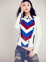 Thumbnail for your product : Free People Chevron Stripe Leather Jacket