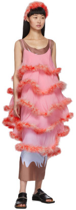 Ashley Williams Pink Feathers Cake Dress
