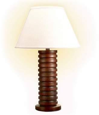 Arteriors Home Grooved Wood Cylinder Table Lamp