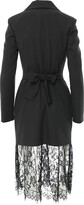 Thumbnail for your product : Bluzat Women's Black Blazer Dress With Lace Hem