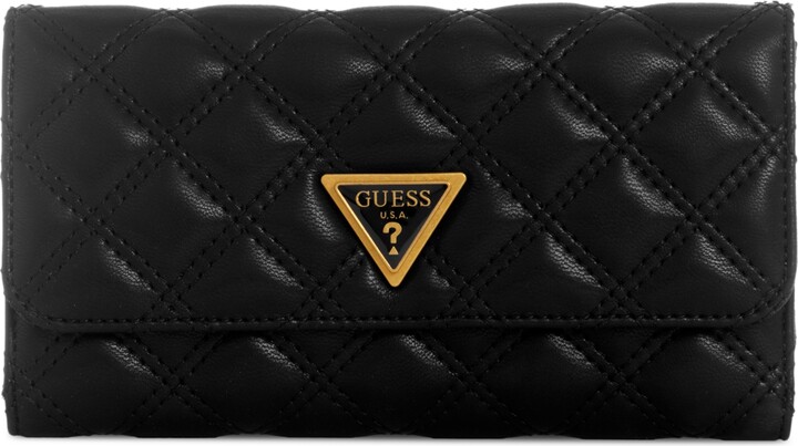 Guess Cessily Quilted Maxi Wallet Red
