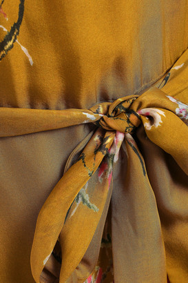 Joie Tiered Floral-print Silk Mini Dress