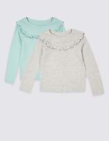 Thumbnail for your product : Marks and Spencer 2 Pack Cotton Rich Tops (3 Months - 7 Years)