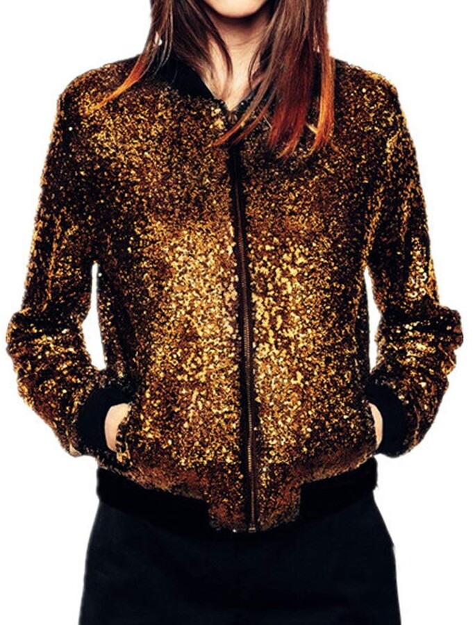glitter gold jacket