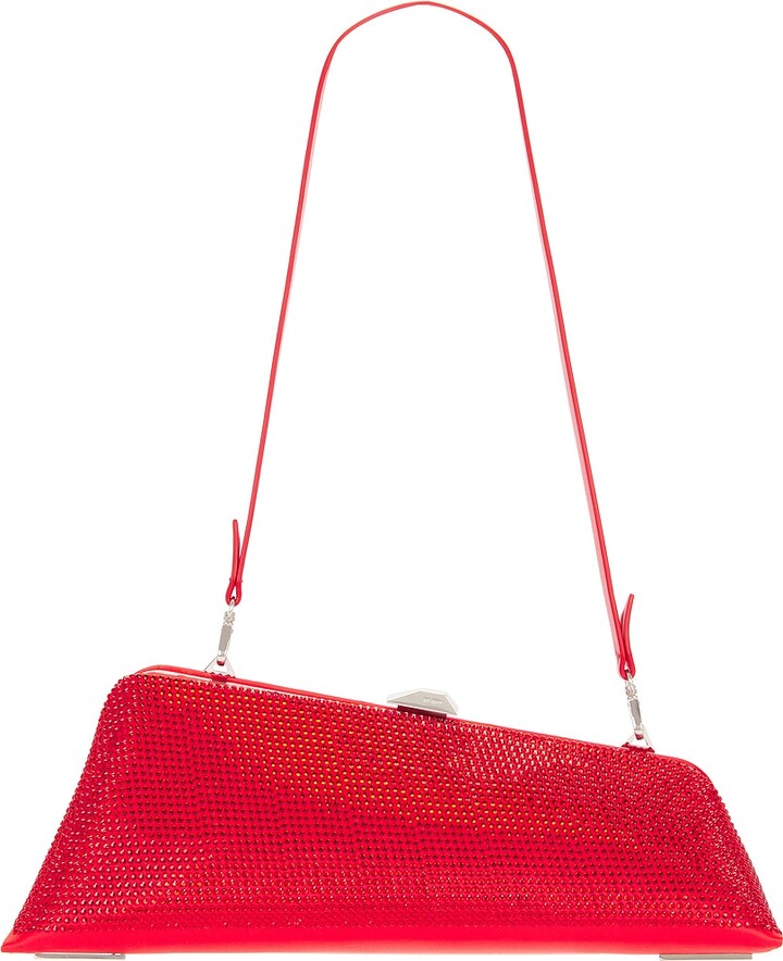 THE ATTICO Long Night Clutch in Red