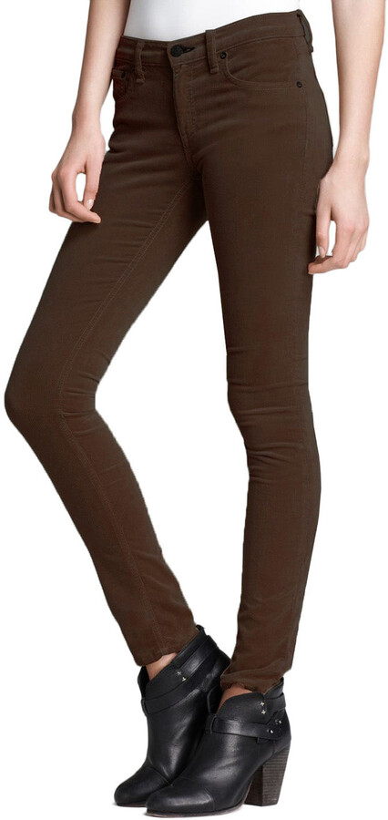 Skinny Brown Corduroy Pants | ShopStyle
