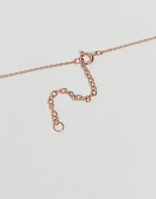ASOS Rose Gold Plated Sterling Silver Cut Out Heart Coin Necklace