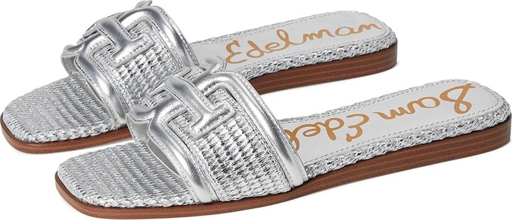 Sam Edelman Irina Women's Shoes Silver Raffia : 7.5 M, Leather