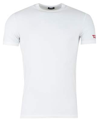 DSQUARED2 Arm Maple Leaf Crew Neck T-shirt Colour: WHITE, Size: XXL