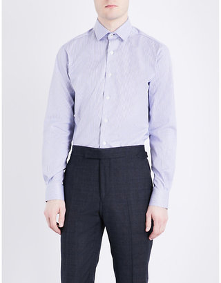 Duchamp Mini Stripe tailored-fit cotton-poplin shirt