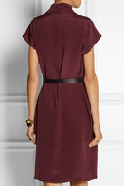 Thumbnail for your product : Derek Lam Belted wrap-effect silk dress