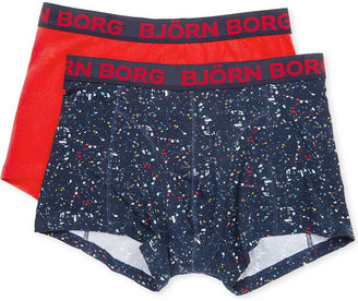 Bjorn Borg Paint splatter pack of two stretch-cotton trunks