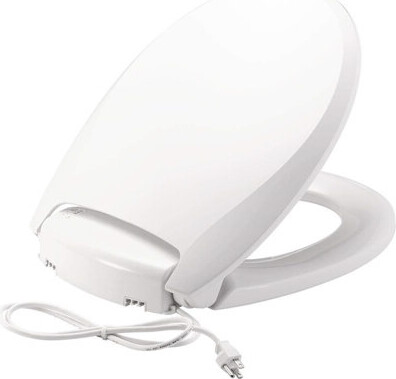 YITAHOME Radiance Heated Night Light Toilet Seat - Slow Close, Round, Durable Plastic, White