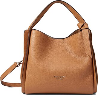 Kate Spade Knott Pebbled and Suede Leather Medium Crossbody Tote - ShopStyle