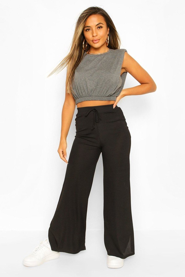 petite split leg trousers