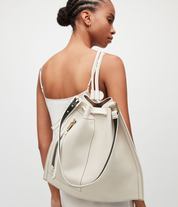 Leather Alpha Rucksack AllSaints Alpha Contrast Leather Backpack