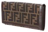 Thumbnail for your product : Fendi Leather-Trimmed Zucca Wallet