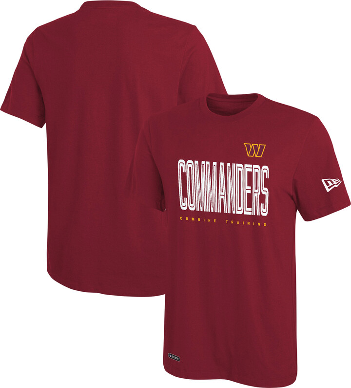 New Era Men's Burgundy Washington Commanders Combine Authentic Training Huddle Up T-Shirt