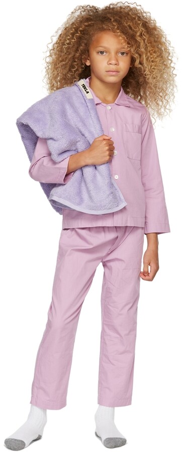 Girls Shirring Floral Pajama sets Girls Spring Pajama Sets for 1 to 12 years old Pink Bloom and Purple Garden Long Sleeve Pajamas Kleding Unisex kinderkleding Pyjamas & Badjassen Pyjama 