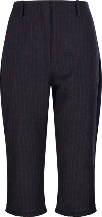 Ganni Pinstriped Capri Trousers