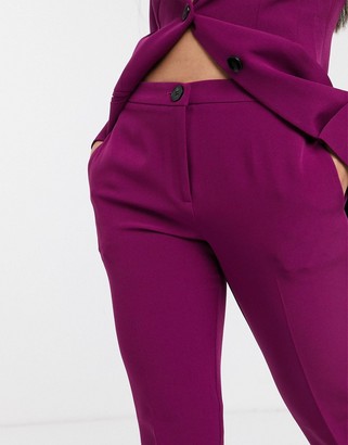 ASOS Petite DESIGN Petite pop slim suit pants in purple